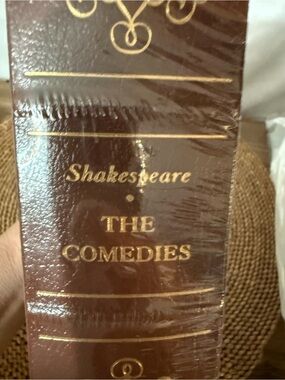 Shakespeare The Comedies Leatherbound Book - Brown & Gold